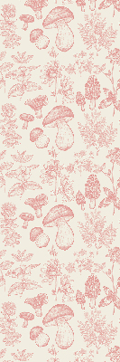 Rolgordijn voor het raam Getekende paddenstoelen