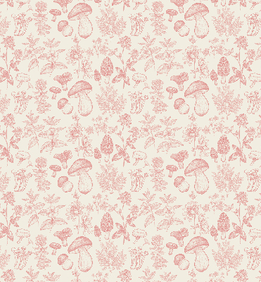 Rolgordijn voor het raam Getekende paddenstoelen