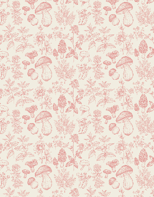 Rolgordijn voor het raam Getekende paddenstoelen