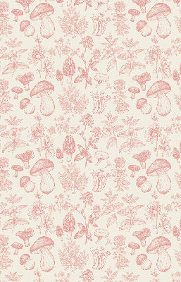 Rolgordijn voor het raam Getekende paddenstoelen