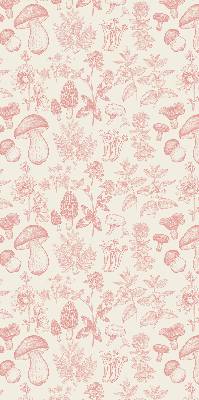 Rolgordijn voor het raam Getekende paddenstoelen