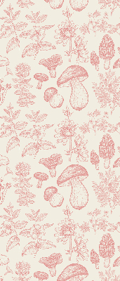 Rolgordijn voor het raam Getekende paddenstoelen