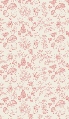 Rolgordijn voor het raam Getekende paddenstoelen