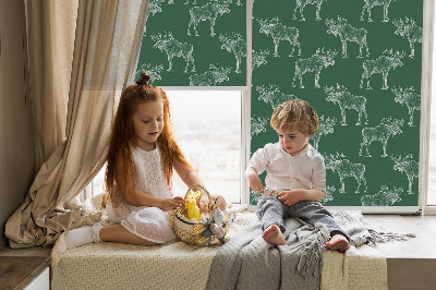 Rolgordijn verduisterend Groene eland