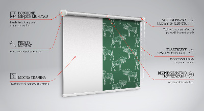 Rolgordijn verduisterend Groene eland