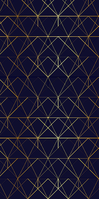 Rolgordijn voor het raam Gele lijnen verbonden tot driehoeken