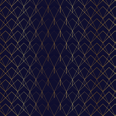 Rolgordijn voor het raam Gele lijnen verbonden tot driehoeken