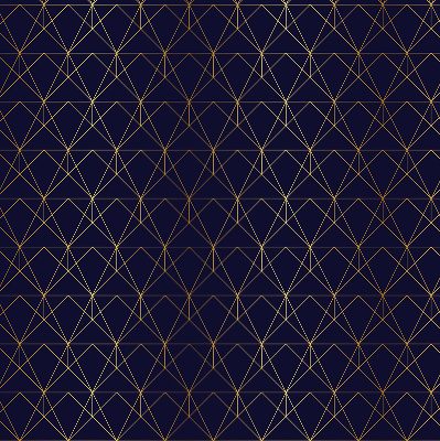 Rolgordijn voor het raam Gele lijnen verbonden tot driehoeken