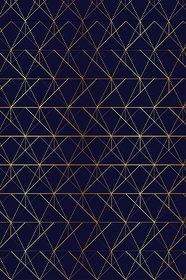 Rolgordijn voor het raam Gele lijnen verbonden tot driehoeken