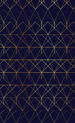 Rolgordijn voor het raam Gele lijnen verbonden tot driehoeken