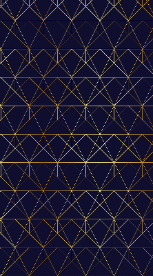 Rolgordijn voor het raam Gele lijnen verbonden tot driehoeken