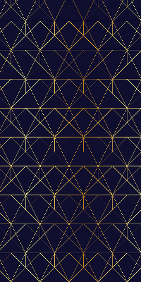 Rolgordijn voor het raam Gele lijnen verbonden tot driehoeken