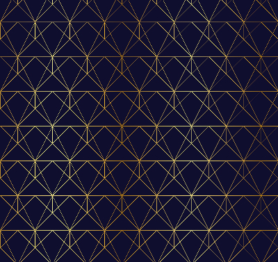 Rolgordijn voor het raam Gele lijnen verbonden tot driehoeken