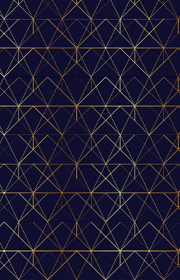 Rolgordijn voor het raam Gele lijnen verbonden tot driehoeken