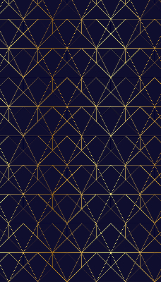 Rolgordijn voor het raam Gele lijnen verbonden tot driehoeken