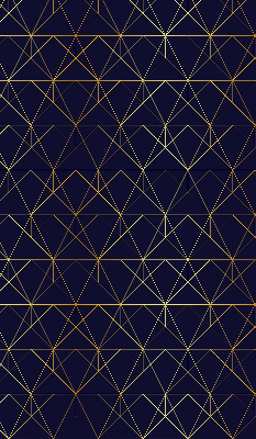 Rolgordijn voor het raam Gele lijnen verbonden tot driehoeken