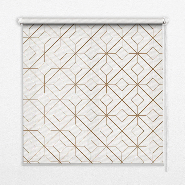 Rolgordijn voor het raam Bruin patroon