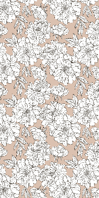 Rolgordijn verduisterend Getekende bloemen