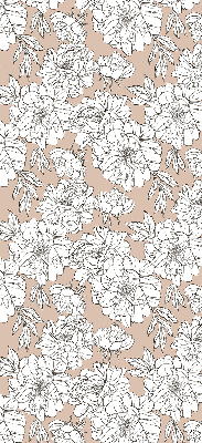 Rolgordijn verduisterend Getekende bloemen