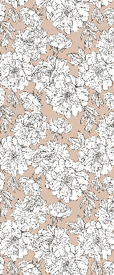 Rolgordijn verduisterend Getekende bloemen