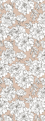 Rolgordijn verduisterend Getekende bloemen