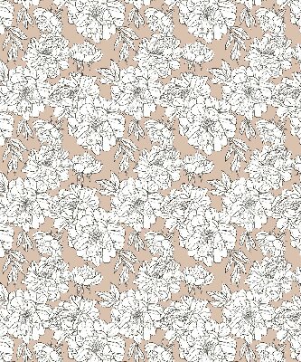 Rolgordijn verduisterend Getekende bloemen