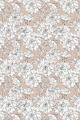 Rolgordijn verduisterend Getekende bloemen