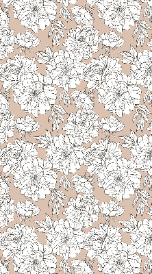 Rolgordijn verduisterend Getekende bloemen