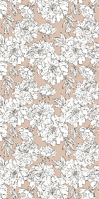 Rolgordijn verduisterend Getekende bloemen