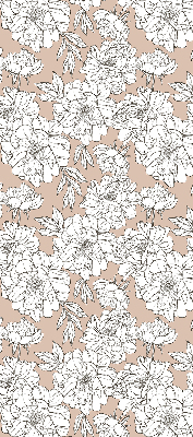 Rolgordijn verduisterend Getekende bloemen