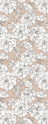 Rolgordijn verduisterend Getekende bloemen