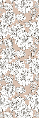 Rolgordijn verduisterend Getekende bloemen