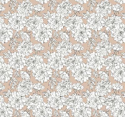 Rolgordijn verduisterend Getekende bloemen