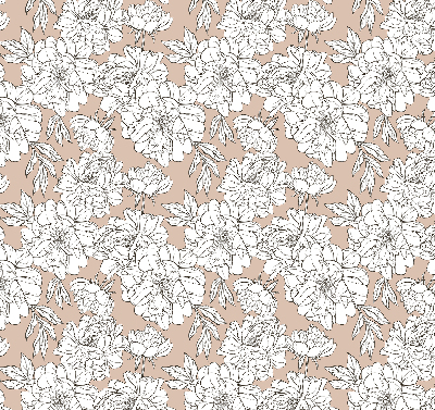 Rolgordijn verduisterend Getekende bloemen