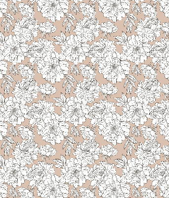 Rolgordijn verduisterend Getekende bloemen