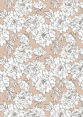 Rolgordijn verduisterend Getekende bloemen