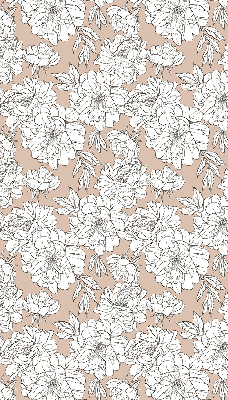 Rolgordijn verduisterend Getekende bloemen