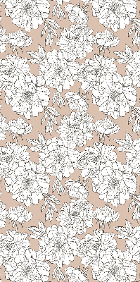 Rolgordijn verduisterend Getekende bloemen