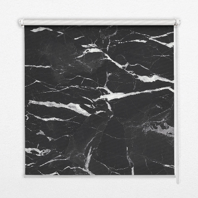 Rolgordijn voor het raam Zwart marmer