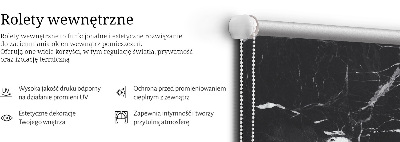 Rolgordijn voor het raam Zwart marmer