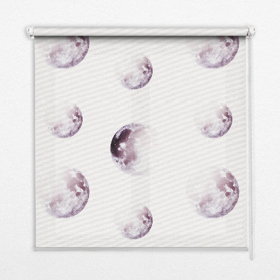 Rolgordijn voor het raam Grijze planeten