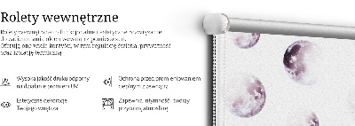 Rolgordijn voor het raam Grijze planeten