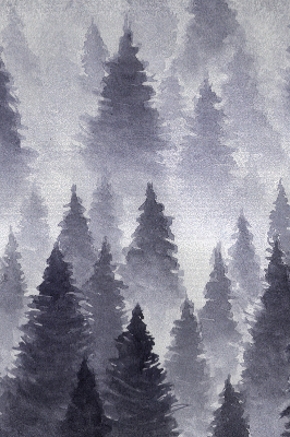 Rolgordijn voor het raam Mistig bos