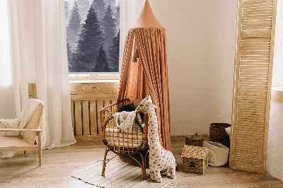 Rolgordijn voor het raam Mistig bos