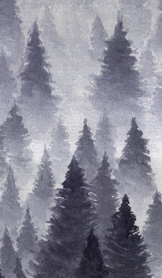 Rolgordijn voor het raam Mistig bos