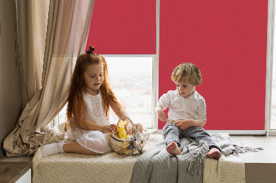 Rolgordijn voor het raam Rood