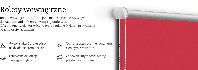 Rolgordijn voor het raam Rood