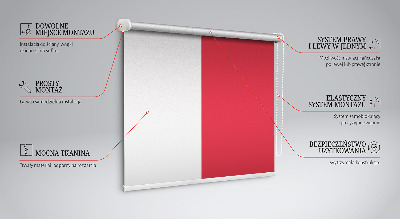 Rolgordijn voor het raam Rood