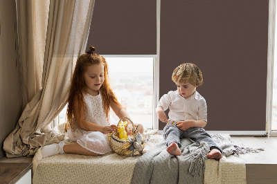 Rolgordijn voor het raam Bruin