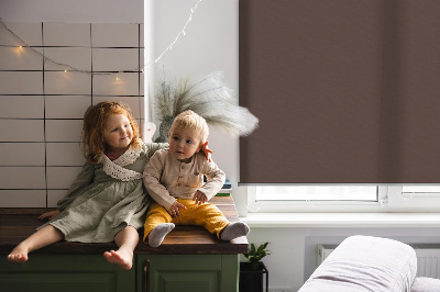 Rolgordijn voor het raam Bruin